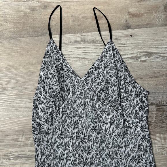 April Cornell Slip Dress Black White Embroidered Cottagecore XS - Picture 2 of 5